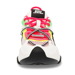 Bonanza Black / Fuchsia PU + Mesh - Scarpe Stringate Profilo Basso Donna Multicolore SMPBONANZA-BLAFUS . STEVE MADDEN 