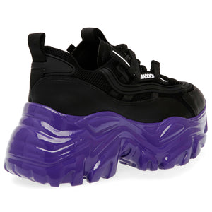 Recoupe Black / Purple - Scarpe Stringate Profilo Basso Donna Nere SMPRECOUPE-BLKPUR . STEVE MADDEN 