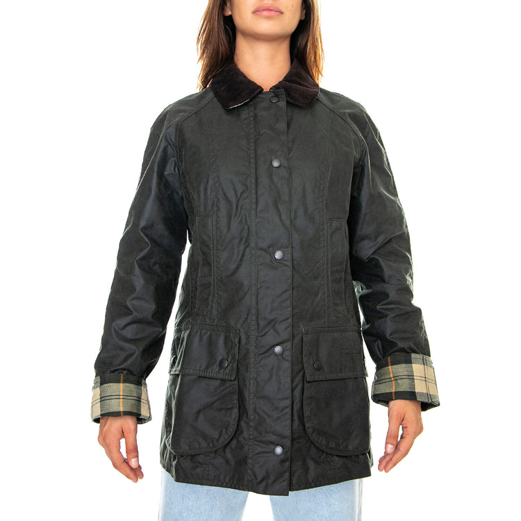 Beadnell Wax Jacket Sage - Giacca Invernale Donna Verde FW22-LWX0667-SG91 . BARBOUR 