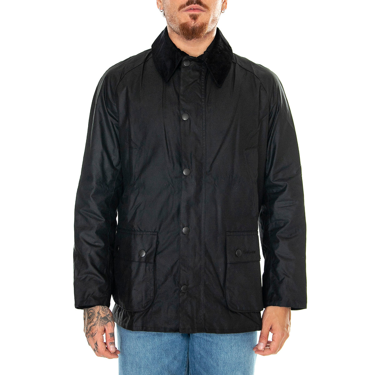 M's Ashby Wax Jacket Black / Classic - Giacca Invernale Uomo Nera MWX0339-BK72-FW23 . BARBOUR 