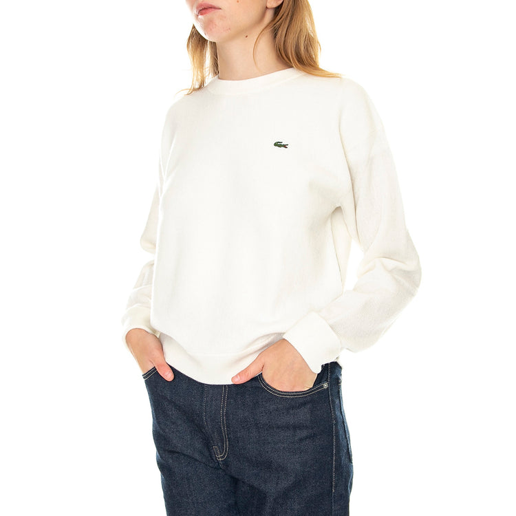 Pullover-70V - Maglione Girocollo Donna Bianco AF9551-70V . LACOSTE 