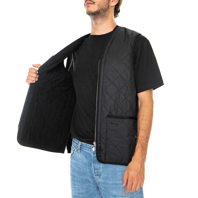 Polarquilt Waistcoat Zip Liner Black - Giacca Smanicata Uomo Nera FW22-MLI0002-BK91 . BARBOUR 