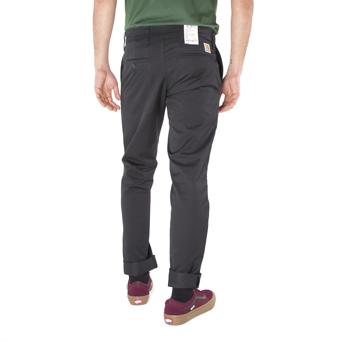 M' Sid Pant Black Rinsed - Pantaloni Chino Uomo Neri 14530 . CARHARTT WIP 