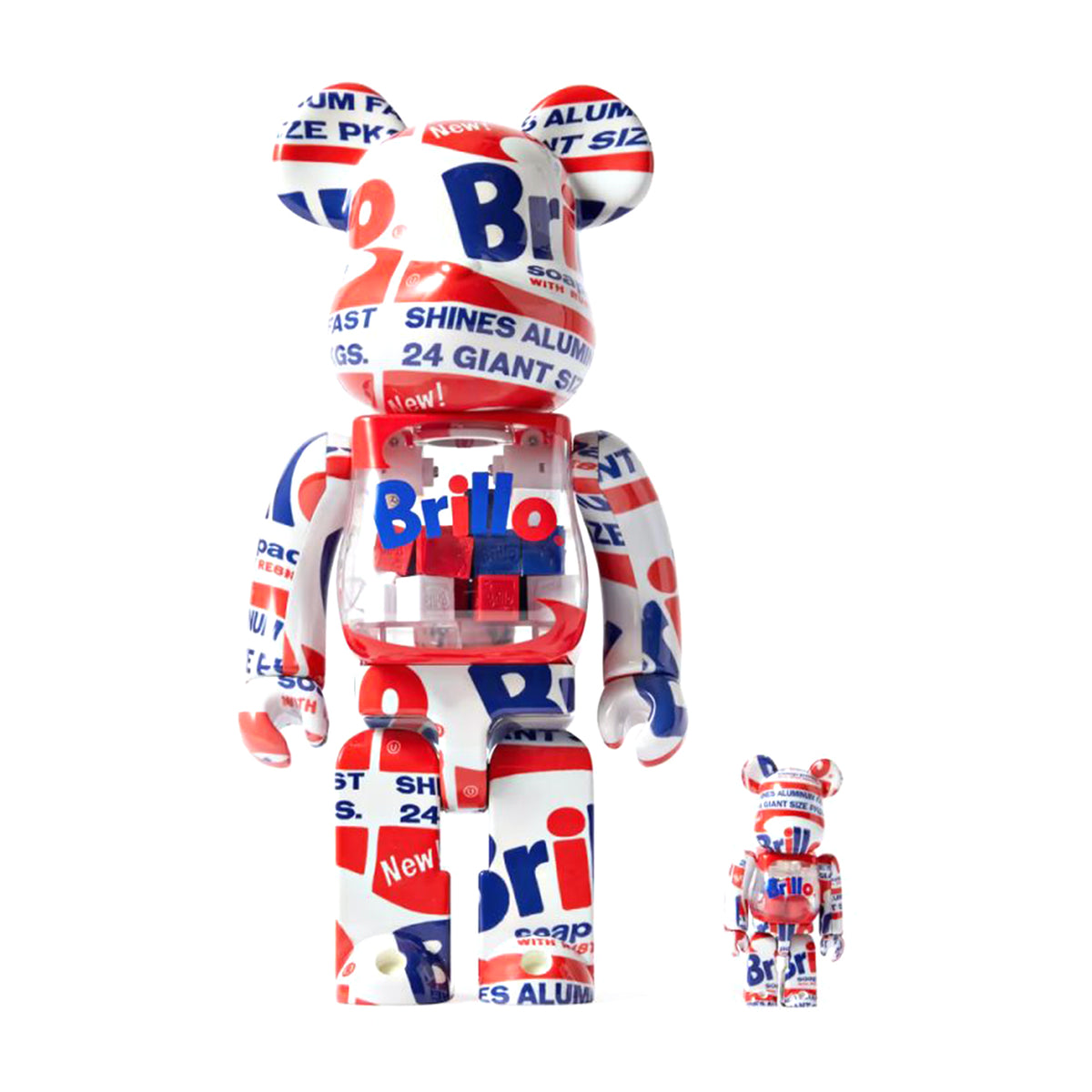 BE@RBRICK  Brillo" 100% & 400% - Toy Medicom Multicolore MDTANDYW . MEDICOM TOY 