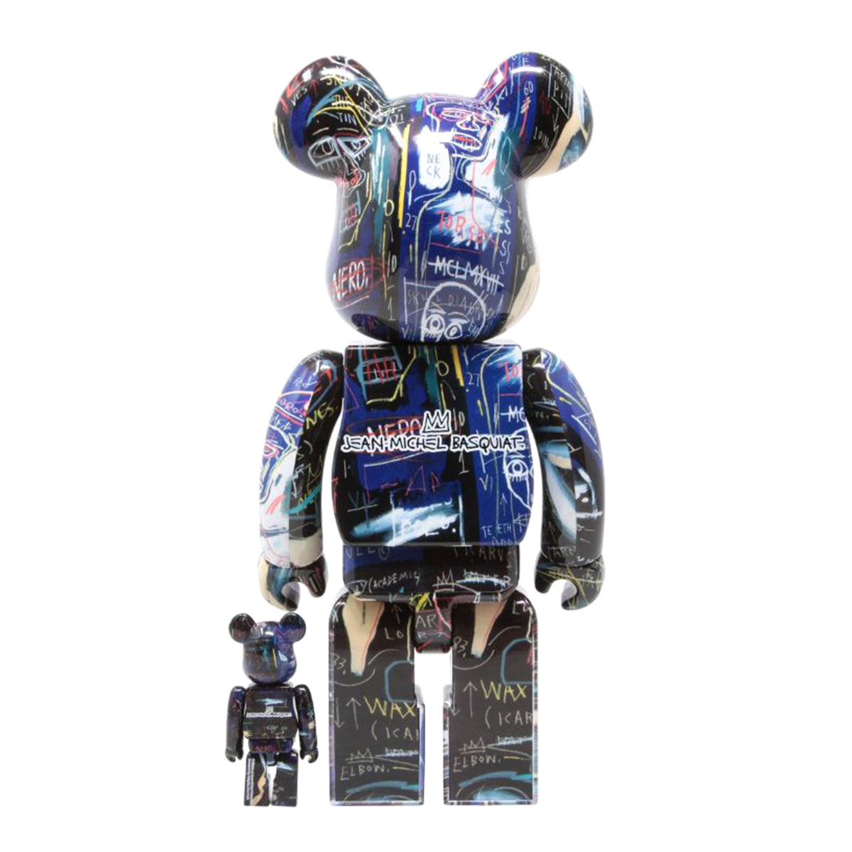 BE@RBRICK Jean-Michel Basquiat #7 100% & 400% - Toy Multicolore MDTBASQUIAT . MEDICOM TOY 