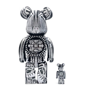 Be@rbrick H.R. Giger Black Chrome Version 100% & 400% - Toy Multicolore MDTGIGER . MEDICOM TOY 