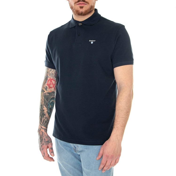 Tartan Pique Polo New Navy - Polo Uomo Blu MML0012-NY31-SS23 . BARBOUR 