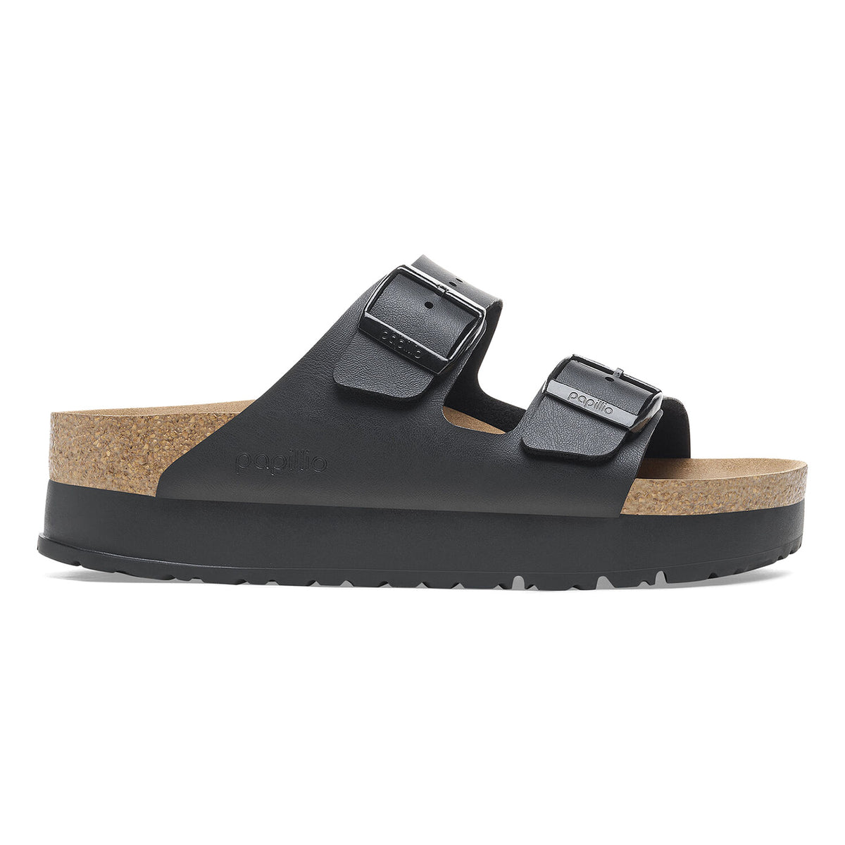 Arizona Platform Black Veg, Birko Flor - Sandali Donna Neri 1027395 . BIRKENSTOCK 
