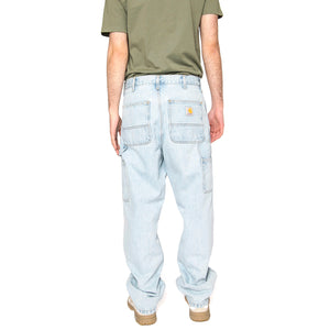 M' Single Knee Pant Blue Heavy Stone Bleached - Pantaloni Denim Jeans Uomo Blu I032024-01A3 . CARHARTT WIP 