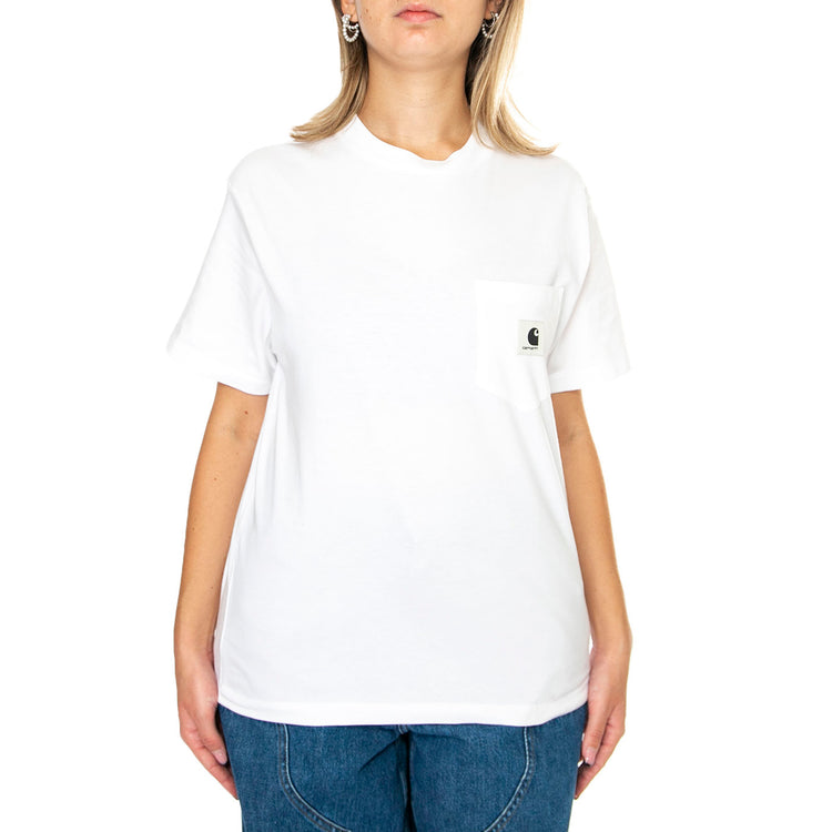 W' S/S Pocket T-Shirt White - Maglietta Girocollo Donna Bianca I032215.02XX . CARHARTT WIP 