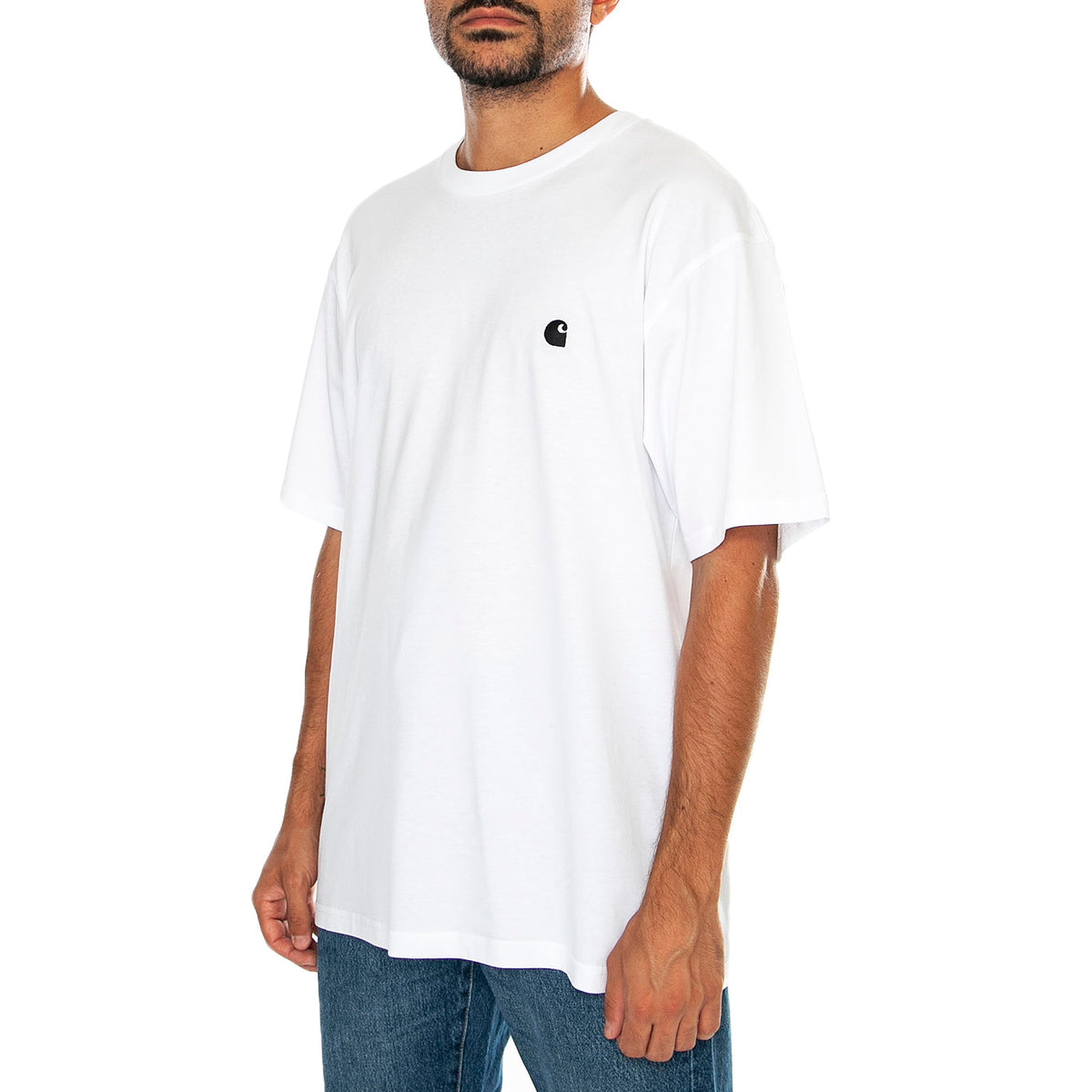 S/S Madison T-Shirt White / Black - Maglietta Girocollo Uomo Bianca I033000.00AXX . CARHARTT WIP 