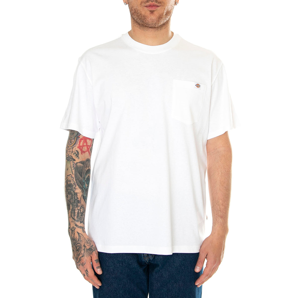 Luray Pocket Tee SS White - Maglietta Girocollo Uomo Bianca DK0A4YFCWHX1 . DICKIES 