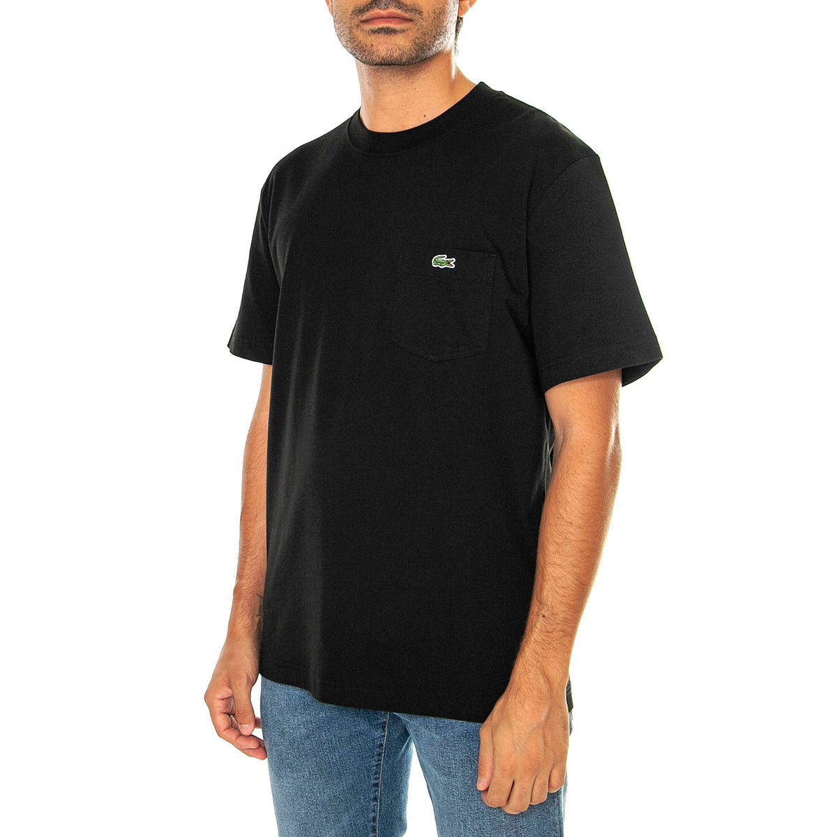 T-Shirt TH2827-031 - Maglietta Girocollo Uomo Nera TH2827-031 . LACOSTE 