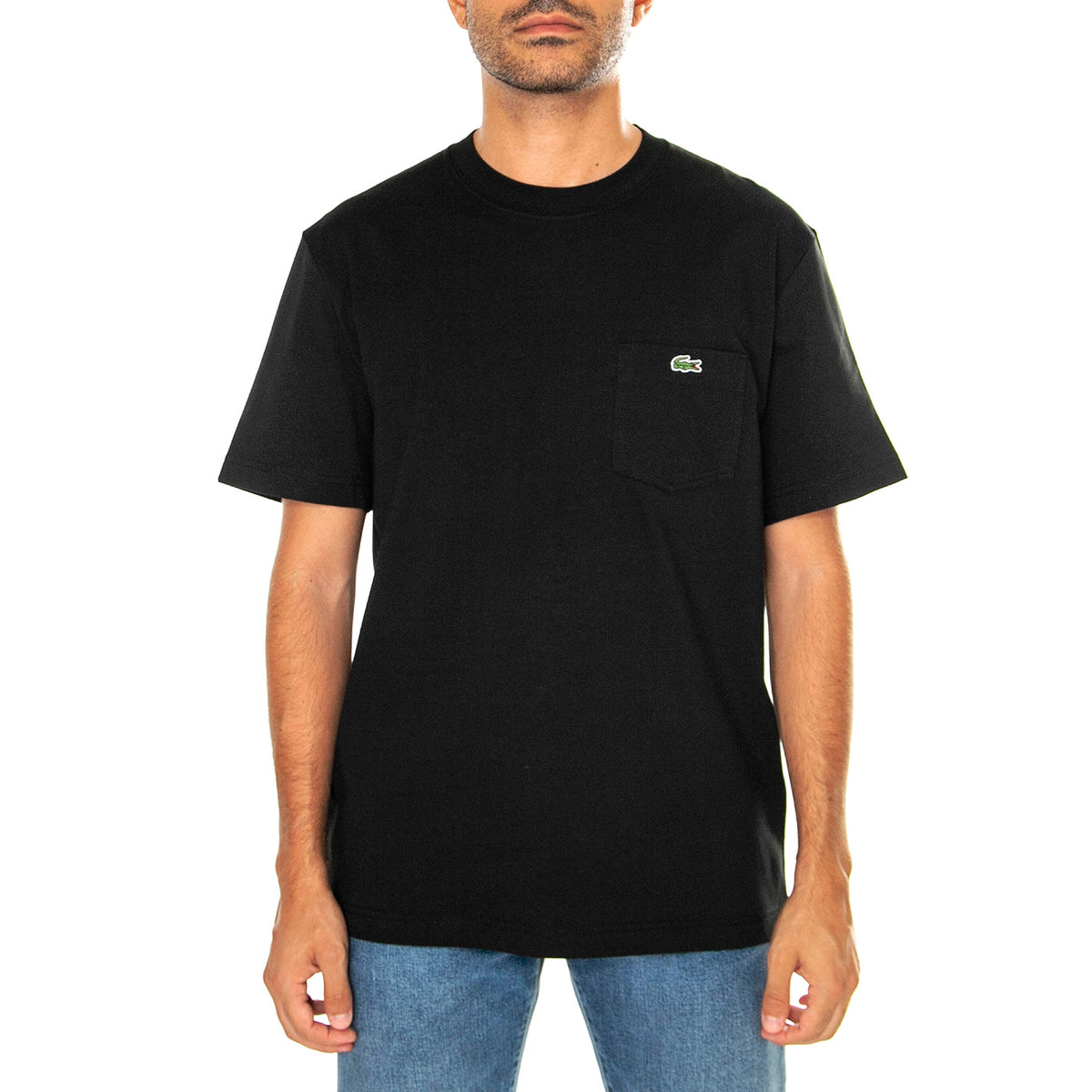 T-Shirt TH2827-031 - Maglietta Girocollo Uomo Nera TH2827-031 . LACOSTE 