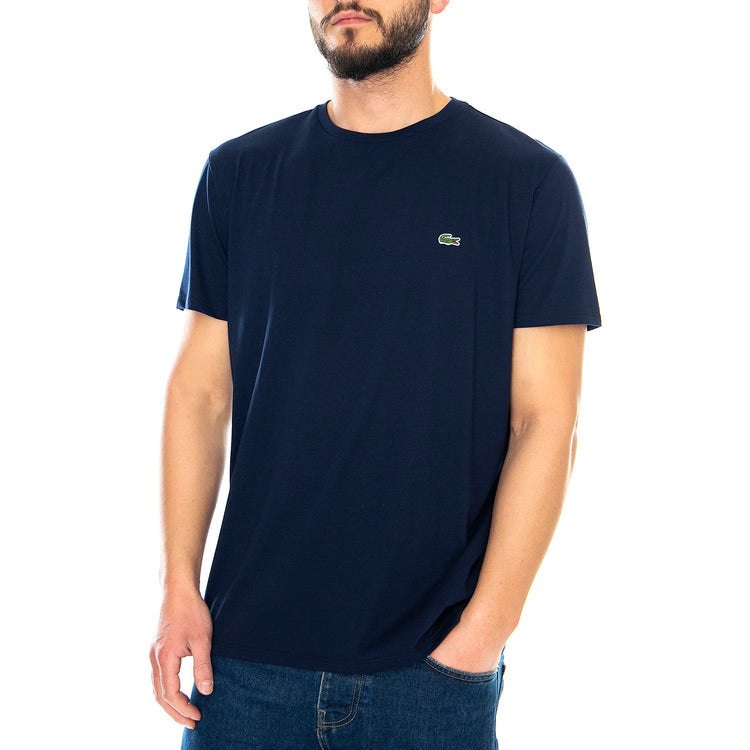 Logo Basic - Maglietta Girocollo Uomo Blu TH6709-166 . LACOSTE 