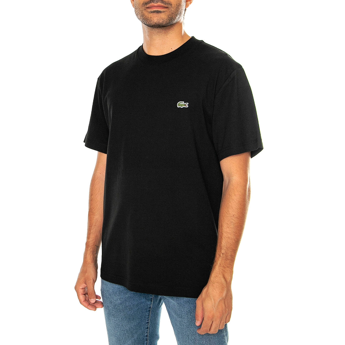 T-Shirt 031 - Maglietta Girocollo Uomo Nera TH7318-031 . LACOSTE 