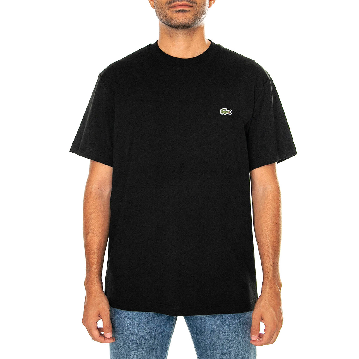 T-Shirt 031 - Maglietta Girocollo Uomo Nera TH7318-031 . LACOSTE 