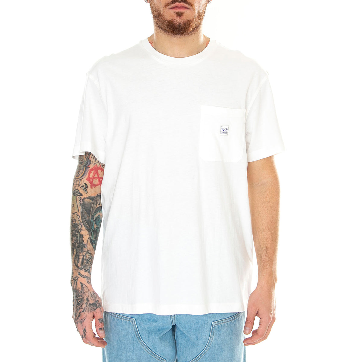 WW Pocket Tee Ecru - Maglietta Girocollo Uomo Bianca 112342988 . LEE 