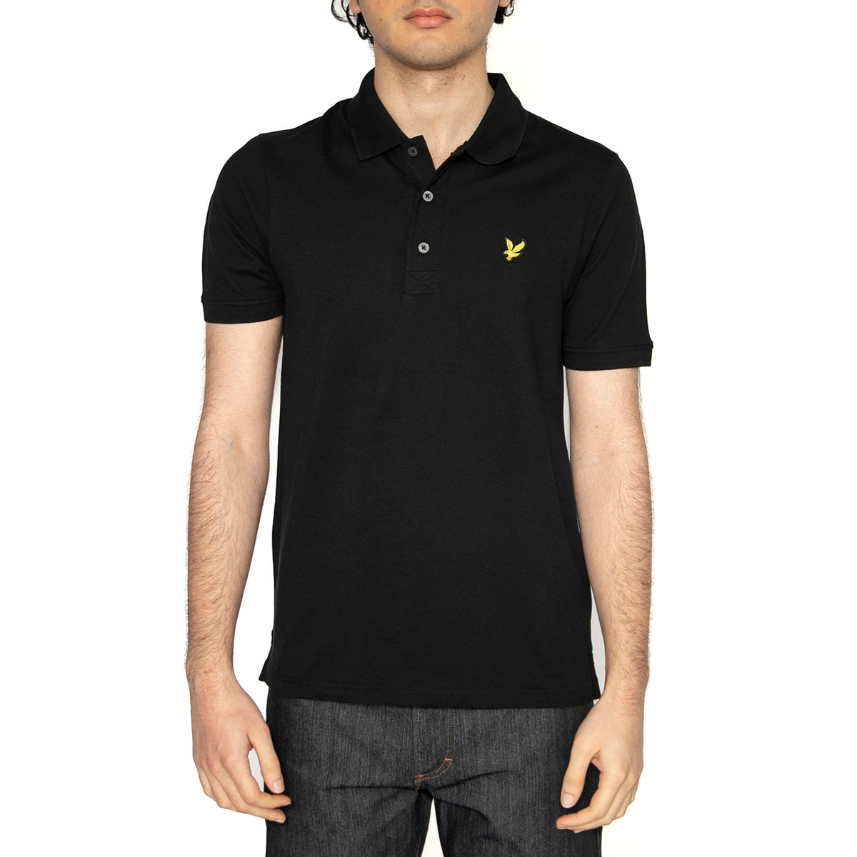 Mens Plain Polo Shirt Jet Black - Polo Uomo Nera SP400VOG-Z865 . LYLE & SCOTT 