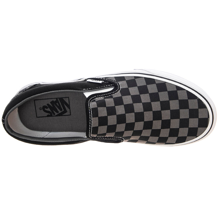 UA Classic Slip-On Shoes - Black / Pewter Checkerboard - Scarpe Slip-On Profilo Basso Uomo Multicolore VN000EYEBPJ1 . VANS 