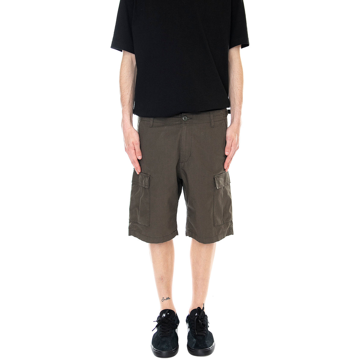 Mens Aviation Shorts - Cypress Rinsed - Bermuda Cargo Uomo Verdi I028245.63.02.00 . CARHARTT WIP 