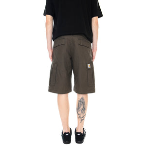 Mens Aviation Shorts - Cypress Rinsed - Bermuda Cargo Uomo Verdi I028245.63.02.00 . CARHARTT WIP 