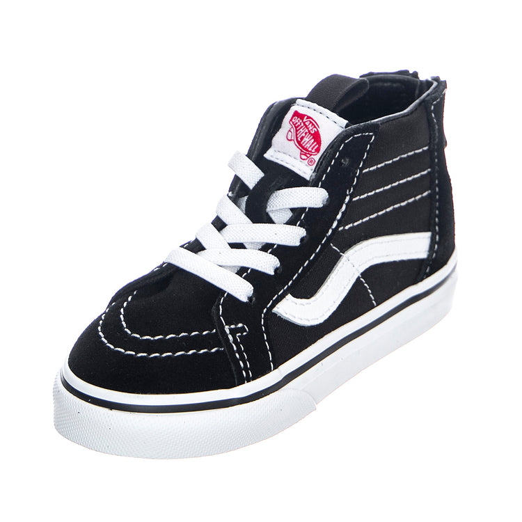 Toddlers Sk8-Hi Zip Shoes - Black / White - Scarpe Profilo Alto Bambino Nere VN000XG5Y281M . VANS 