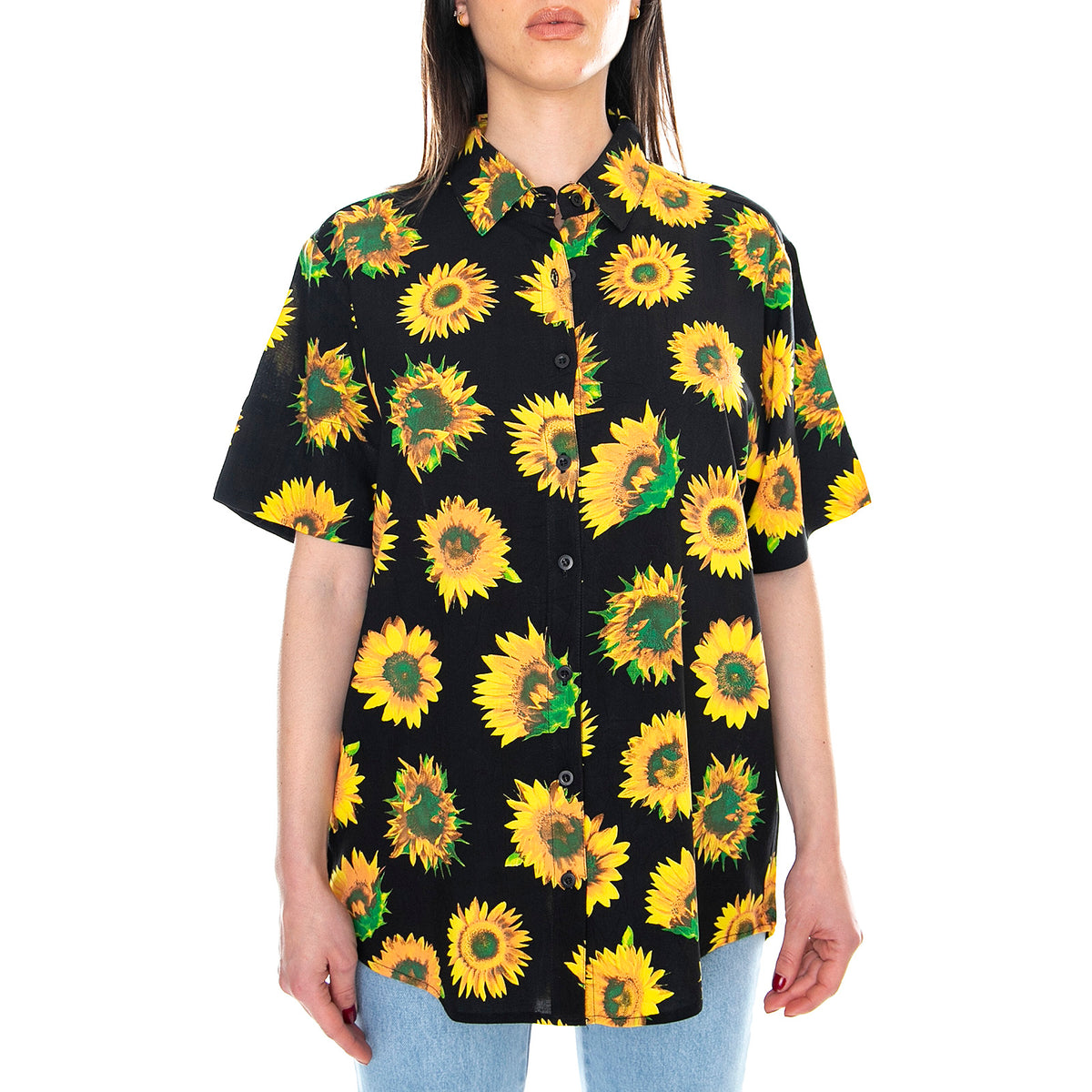 Adeline Shirt - Sunflower - Camicia Maniche Corte Donna Multicolore MRCADE TP14ADE-SUNBL . MOTEL ROCKS 