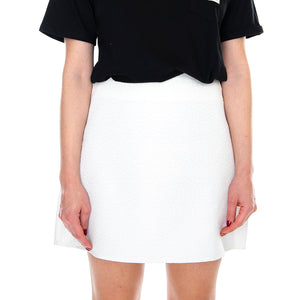 Curlew Flower Embroidery Skirt - White - Gonna Bianca MRCCUR SK13CUR-WHT . MOTEL ROCKS 