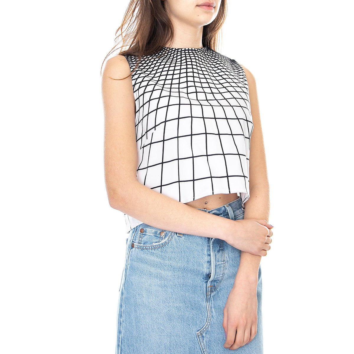 Luna Top - Tron / Black - Top Donna Multicolore MRCLUN DR14LUN-TRON . MOTEL ROCKS 