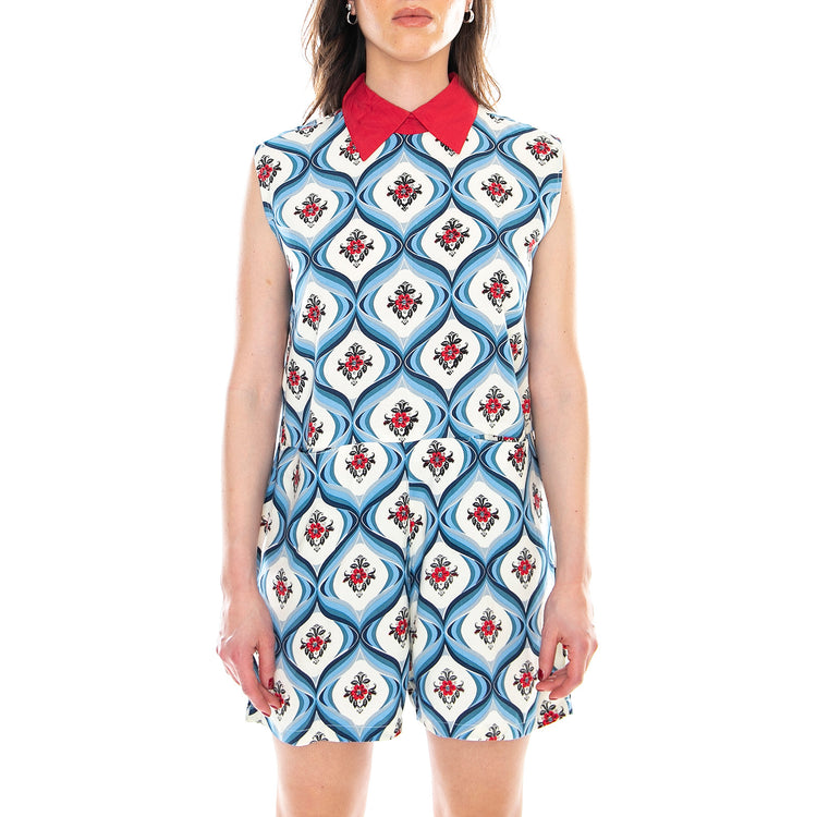 Stokes Playsuit Dress - Retro Tile - Abito Donna Multicolore MRCSTOKES PSUIT-RETR . MOTEL ROCKS 