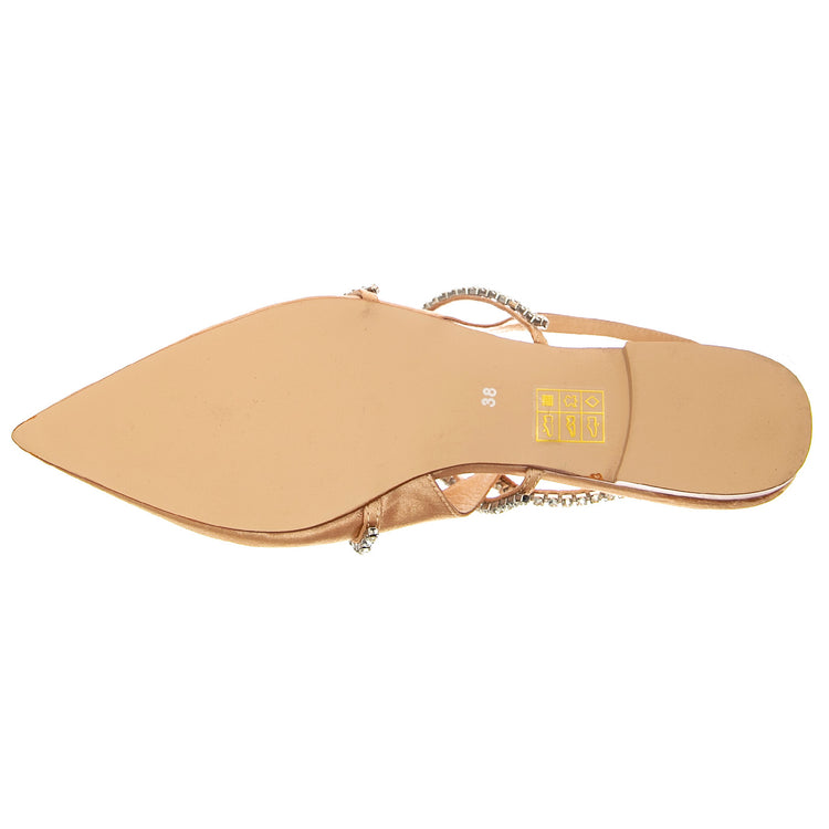 Pristina Natural Satin Silver Fabric - Sandali Donna Beige JCSR2P-150A-NAT . JEFFREY CAMPBELL 