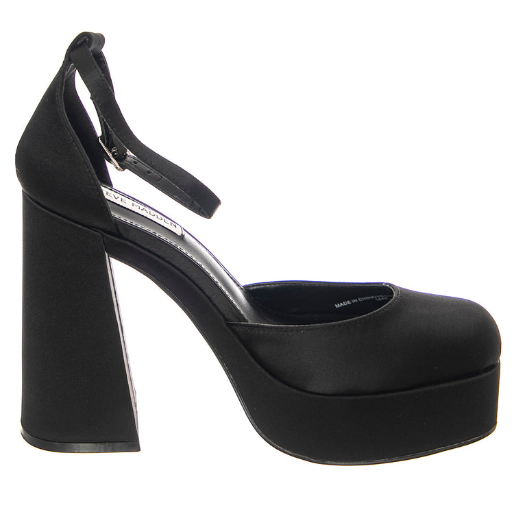 W' Londyn-Black Satin - Sandali Donna Neri SMLOND04S1-BLK . STEVE MADDEN 