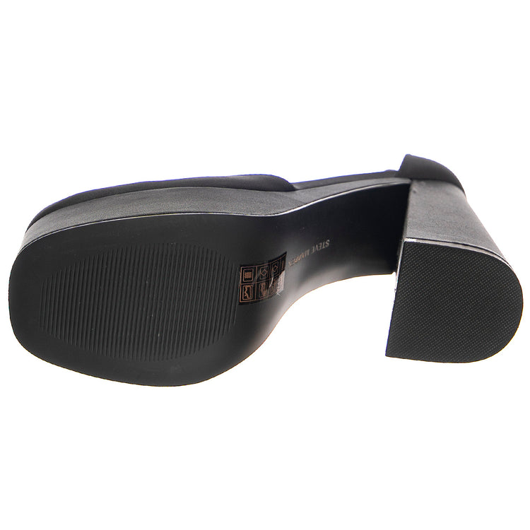 W' Londyn-Black Satin - Sandali Donna Neri SMLOND04S1-BLK . STEVE MADDEN 