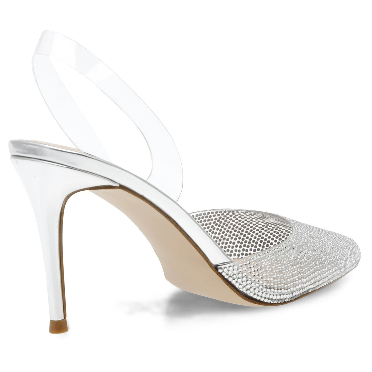 Lucyle Silver Clear Vinyl + Clear Stones - Scarpe Décolleté Donna Bianco / Argento SMSLUCYLE-SIL . STEVE MADDEN 