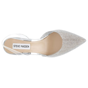 Lucyle Silver Clear Vinyl + Clear Stones - Scarpe Décolleté Donna Bianco / Argento SMSLUCYLE-SIL . STEVE MADDEN 