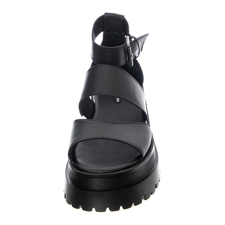 WOMENS THRILLED SANDALS BLACK PIGMENT - Sandali Donna Neri WSSTHRILLED-BLK . WINDSOR SMITH 