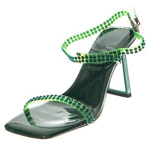 Favored Green Patent - Sandali Donna Verdi JCSR808LA-201-GRN . JEFFREY CAMPBELL 