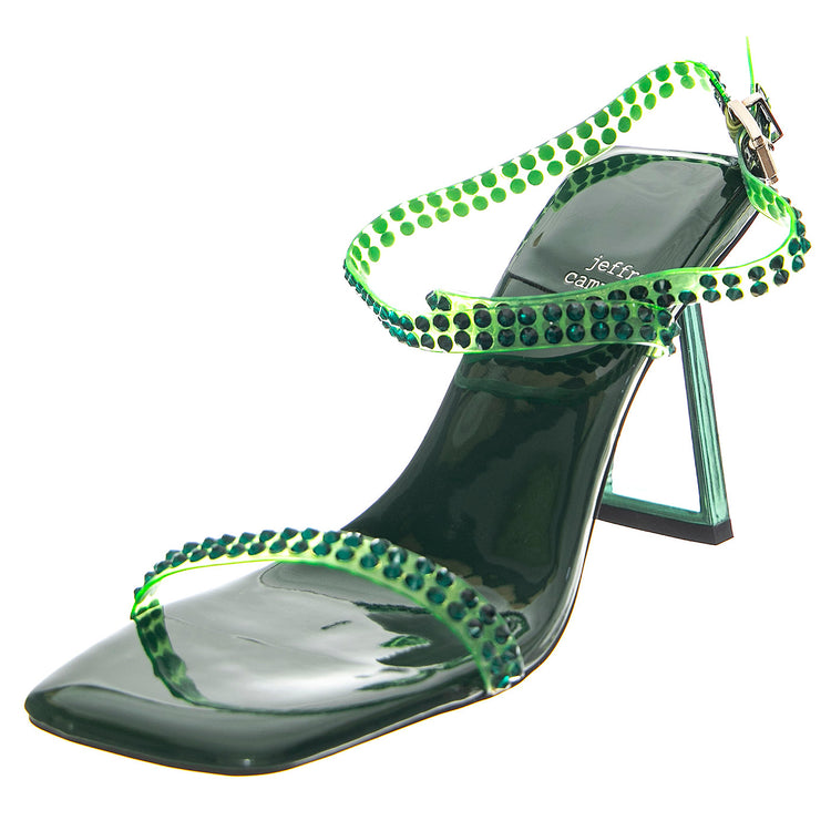 Favored Green Patent - Sandali Donna Verdi JCSR808LA-201-GRN . JEFFREY CAMPBELL 