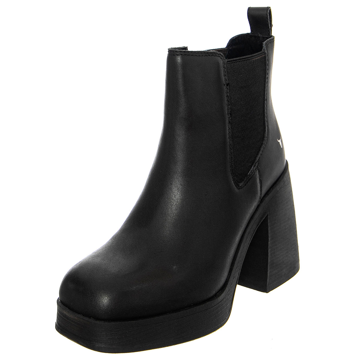 PRIORITY BLACK LEATHER - Stivaletti alla Caviglia Donna Neri WSSPRIORITY-BLK . WINDSOR SMITH 