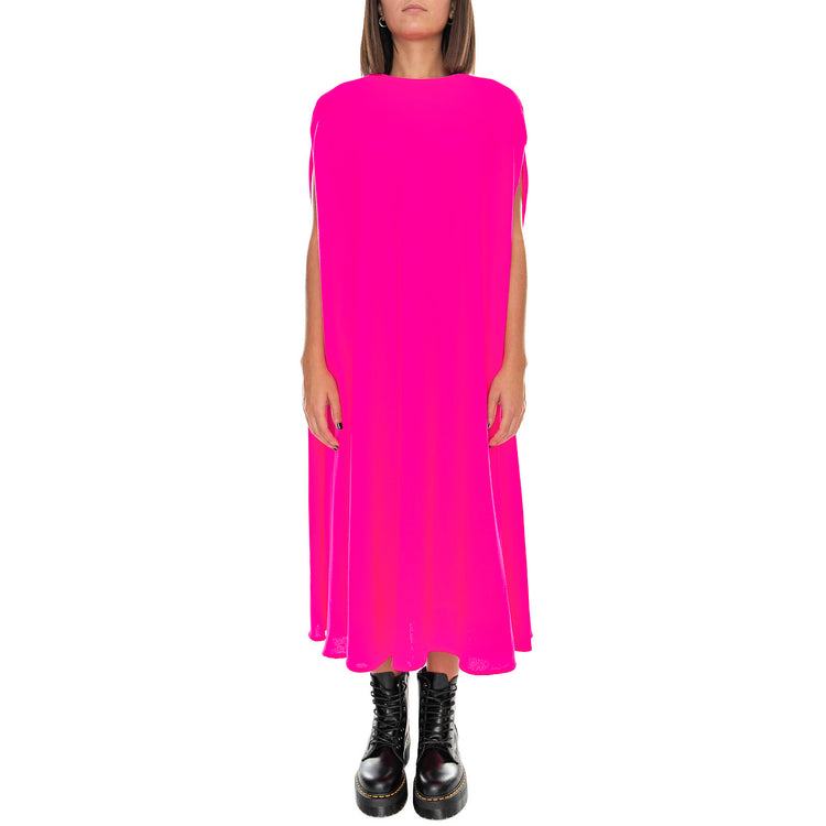 Bell Crepe Dress - Pink Fluo - Abito Donna Rosa 19WVI00017-7020 . MARIOS 