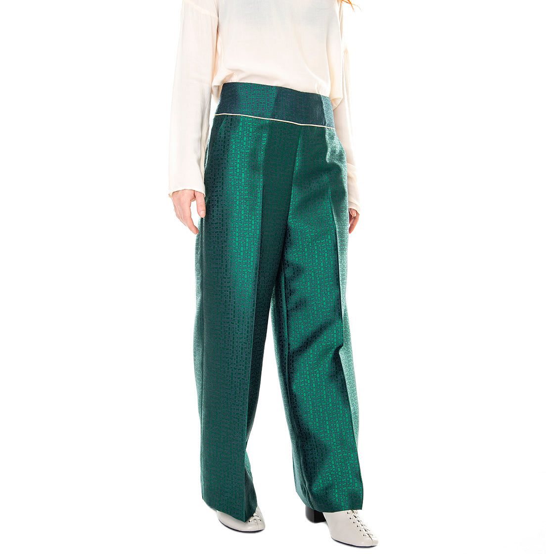 Classic 021SD25028 - Pantaloni Donna Verdi / Foresta / Pavone 021SD25028 -029068-01 . ALESSIA SANTI 