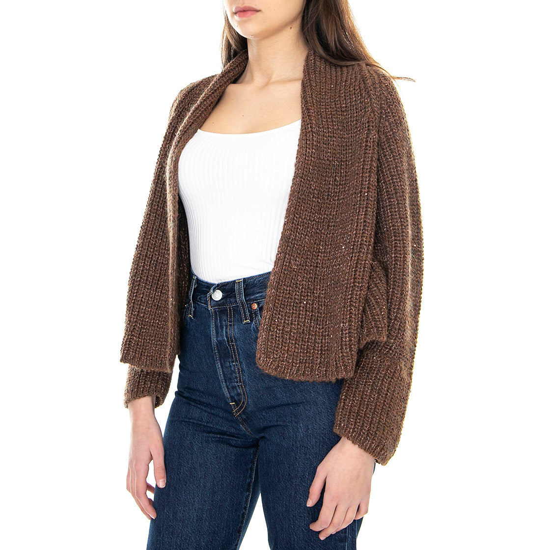 021SD53059 - Cardigan Donna Marrone / Ruggine 021SD53059 -S2401 . ALESSIA SANTI 