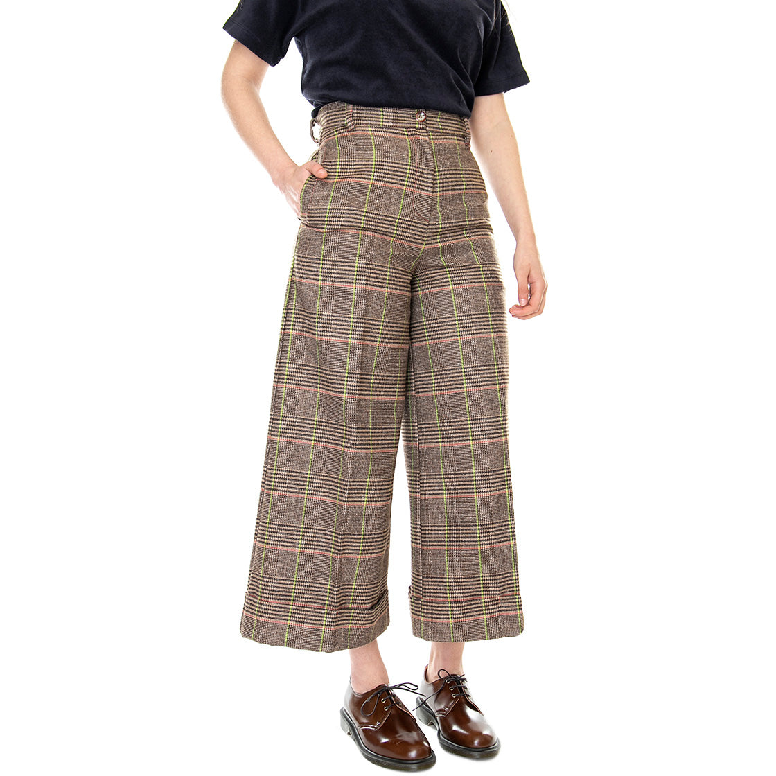 921SD25029 - Pantalone con Cintura Marrone / Beige 921SD25029 -929027-01 . ALESSIA SANTI 