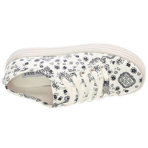 Bobbi - Scarpe Stringate Profilo Basso Donna Bianche SMPBOBBI-WHTMULT . STEVE MADDEN 