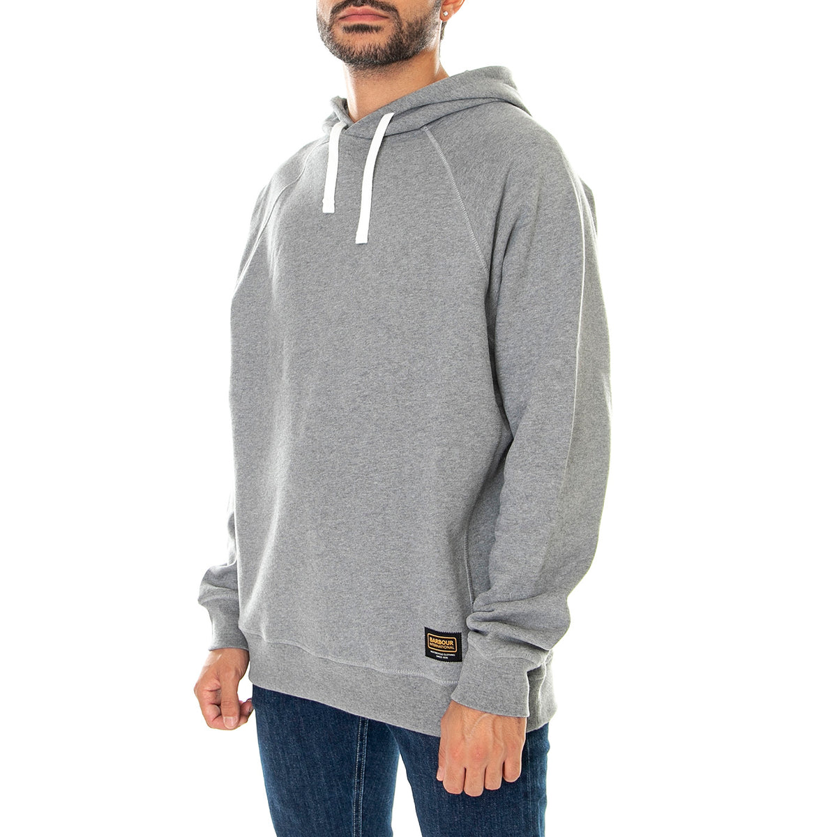 Trial Hoodie Grey Marl - Felpa con Cappuccio Uomo Grigia 222MMOL0406-GY52 . BARBOUR 