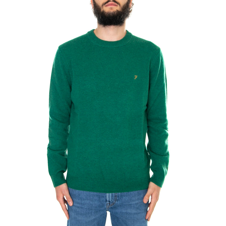 Birchall Crew Sweat Green Aloe - Maglione Girocollo Uomo Verde F4GFB042-316 . FARAH 