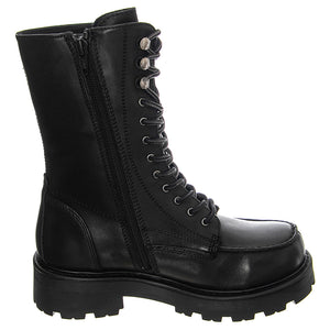 Cosmo 2.0 Cow Leather Black Boots Low Heel Chunky - Stivali Stringati Donna Neri VBS5455-101-20 . VAGABOND 