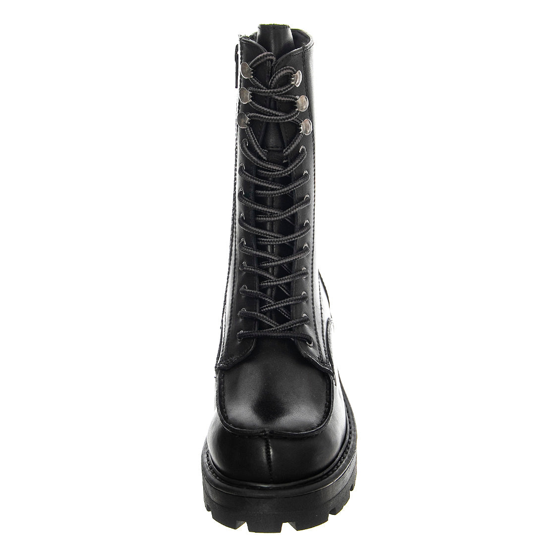 Cosmo 2.0 Cow Leather Black Boots Low Heel Chunky - Stivali Stringati Donna Neri VBS5455-101-20 . VAGABOND 
