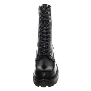 Cosmo 2.0 Cow Leather Black Boots Low Heel Chunky - Stivali Stringati Donna Neri VBS5455-101-20 . VAGABOND 